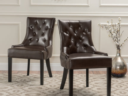 Contemporary Cheney Dining Chair Set With Tufted Design