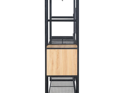 Open Style Wardrobe With Hanging Rails, Shelves And Drawers