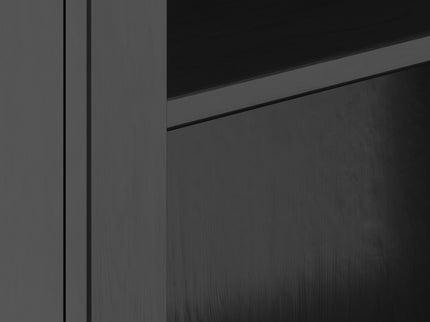 High 5 Shelf Bookcase - Black / Whiskey
