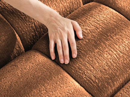 Sofa Set With Ottoman And Pillows, Textured, High Resilience Cushions