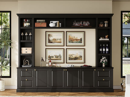 All-In-One TV Stand With Bookcase For TVs Up To 70"