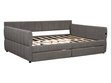 Upholstered Platform Bed With USB Charging
