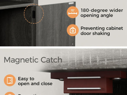 Farmhouse Nightstand, Charging Station & Storage