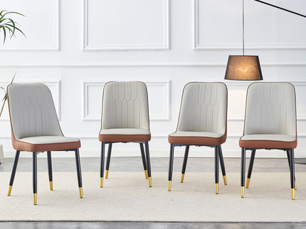Modern Dining Chair With Metal Leg