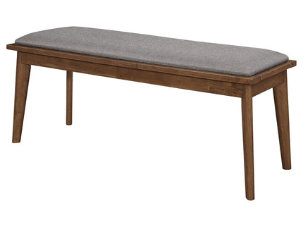 Upholstered Dining Bench - Brown / Gray