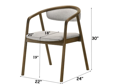 Delina - Side Chair - Gray / Walnut