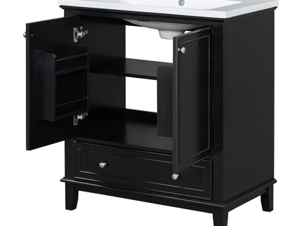 Modern Bathroom Vanity With Sink Combo, Multi Functional Cabinet With Doors And Drawer