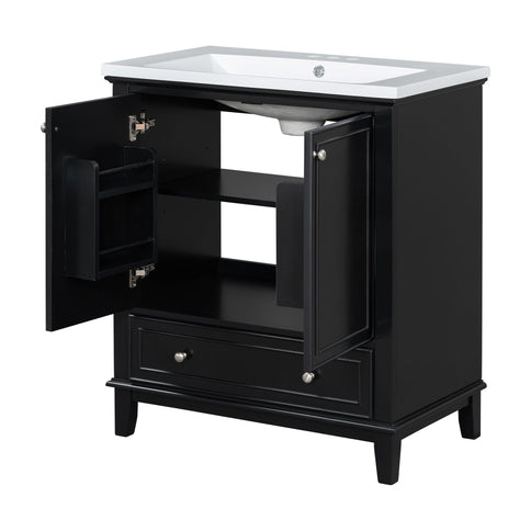 Modern Bathroom Vanity With Sink Combo, Multi Functional Cabinet With Doors And Drawer