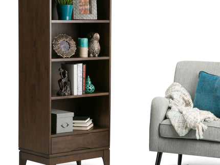 Harper - Bookcase With Storage - Walnut Brown