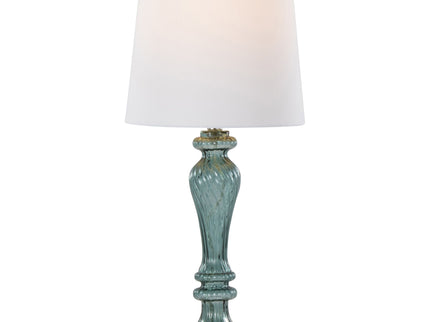 Windsor - Contemporary Table Lamp (Set of 2) - Clear Turquoise / Off White