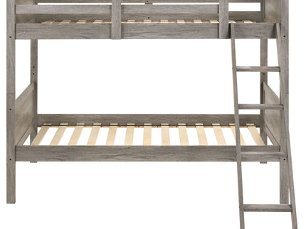 Brenton - Twin Over Twin Bunk Bed With Ladder - Taupe