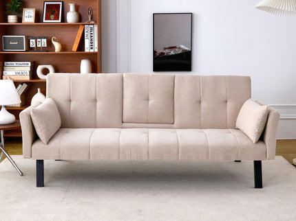 Sofa Bed With Foldable Design And Cup Holder