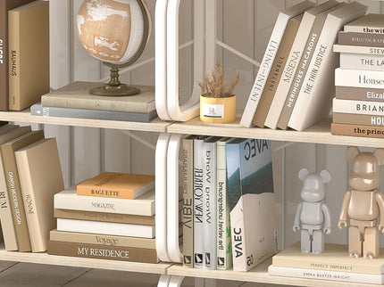 5 Tier Industrial Bookshelf, Tall Bookcase With Open Design, Vintage Storage Organizer