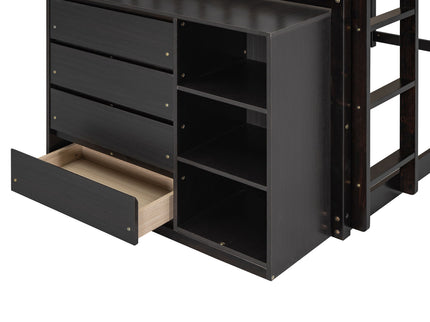 Bunk Bed With 4 Drawers And 3 Shelves
