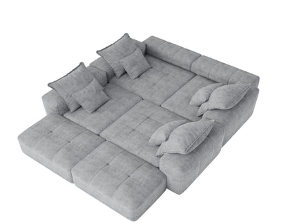 Modern Oversized Diy Combination Modular Sectional Sofa With Pillows