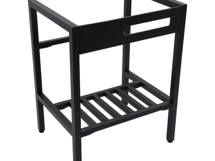 Console Sink With 304 Legs, 24" X 16.75", Wall Mounted Design - White / Black