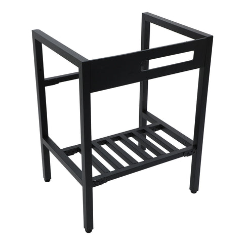 Console Sink With 304 Legs, 24" X 16.75", Wall Mounted Design - White / Black