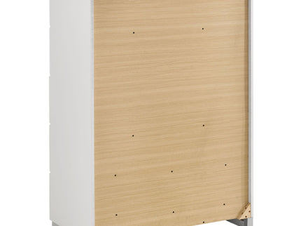 Dulcey - 5 Piece Twin Bedroom Set With LED Headboard - Gloss White