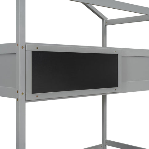 House Style Bunk Bed With Storage Staircase And board