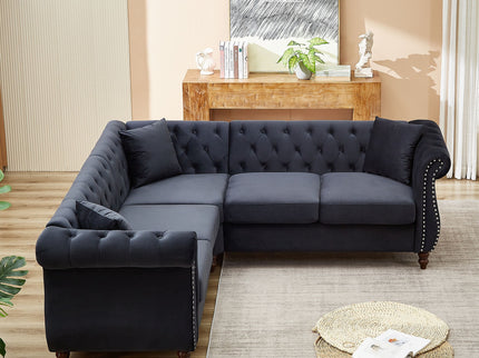 Streamline Modern L-Shaped Corner Sofa