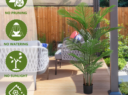 Simulate Plastic Flower Boxes With Leaves For Outdoor Home Decor (Set of 2) -