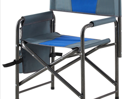 Padded Folding Outdoor Chair With Storage Pockets, Lightweight Oversized Directors Chair For Indoor, Outdoor Camping, Picnics And Fishing
