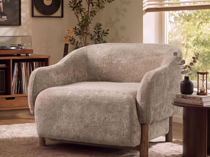 Modern Accent Chair With Recessed Arms And Tight Back