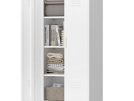 Modern Storage Cabinet With Adjustable Shelves, Magnetic Door Stopper