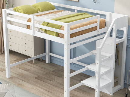 Loft Bed With Built In Storage Wardrobe And Staircase