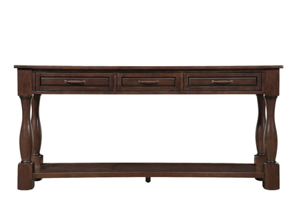 Console Table With 3 Drawers And 1 Bottom Shelf For Entryway - Espresso