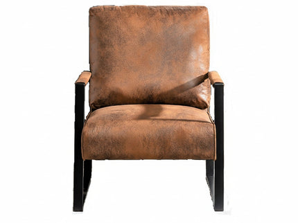 Classic Mid Century Modern Accent Chair With Durable Square Metal Frame, Armchair