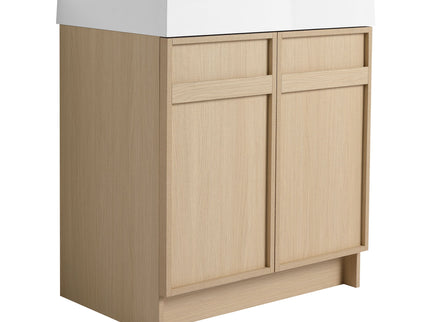 Freestanding Bathroom Vanity With Resin Sink & Soft Close Cabinet Doors