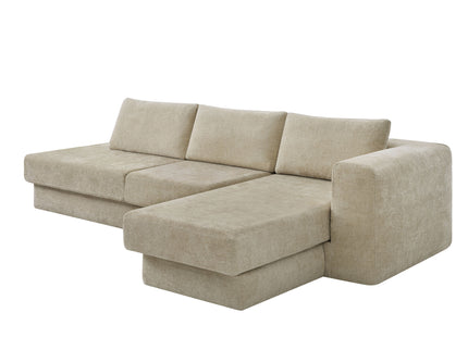 L-Shaped Modular Sofa With Double Layer Cushion