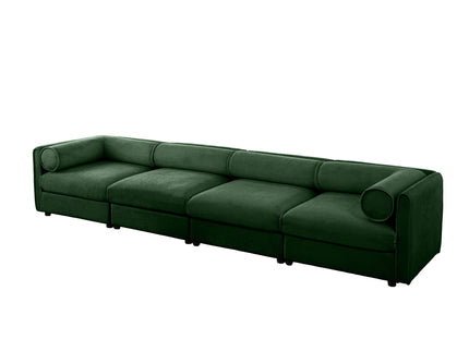 Stylish Sofa With Storage Seat And Cylindrical Backrest