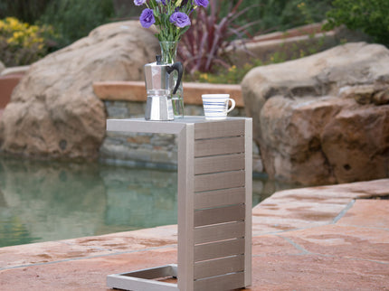 Aluminum Outdoor C - Shaped Side Table For Patio