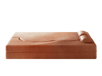 Modern Floor Sofa With 2 Pillows, Convertible Twin Size Folding Mattress For Living Room