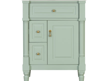 Freestanding Bathroom Vanity With Sink, Adjustable Shelf & Flip Drawer