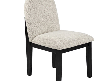5 Piece Round Dining Set With With Chairs - Black / White