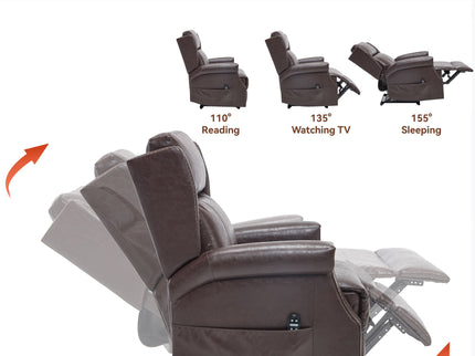 Manual Recliner Chair  With Heavy Duty Motion Mechanism, 8 Vibrating Nodes And 3 Massage Modes For Living Room