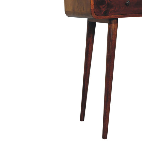 Curved Hallway Table - Chestnut