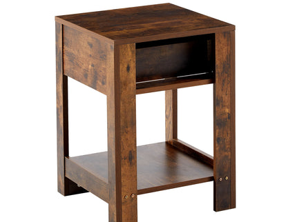 15.75" Rattan End Table With Drawer, Modern Nightstand, Side Table For Living Room, Bedroom