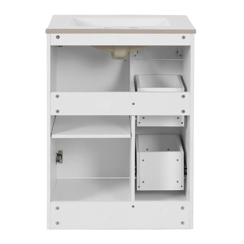 Bathroom Vanity With Under Mount Sink, 2 Drawers And Soft Closing Door