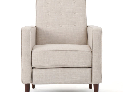 Mid-Century Modern Recliner With Button Tufted Waffle Stitch