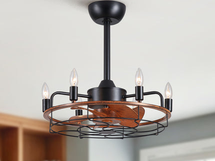 Modern Farmhouse Ceiling Fan, Adjustable Hanging