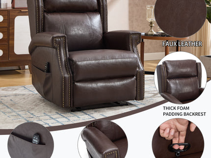 Manual Recliner Chair  With Heavy Duty Motion Mechanism, 8 Vibrating Nodes And 3 Massage Modes For Living Room