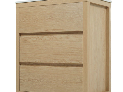 Double Sinks Bathroom Vanity Set With 2 Ceramic Basins