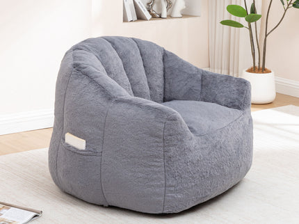 Beanbag Chair, Beanbag Sofa Chair With Armrests Stuffed High Density Foam