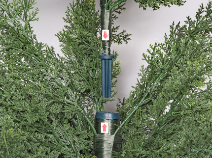 Realistic Artificial Cypress Tree, UV Resistant Indoor / Outdoor Topiary Plant For Decoration - Green Leaves