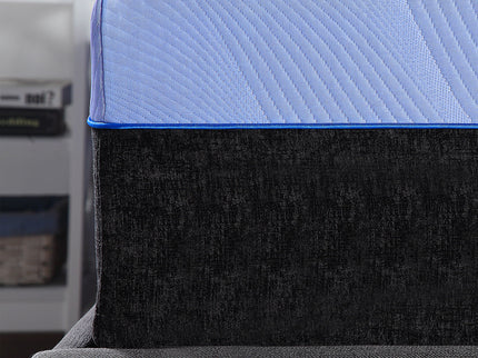 Refresh - 12" Flex Head Latex Foam Hybrid Mattress And Adjustable Base Bundle - Blue - King