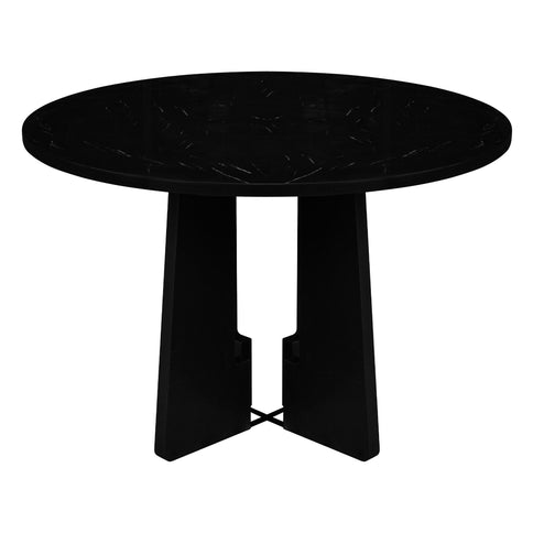5 Piece Round Dining Table Set, Modern Table And 4 Upholstered Chairs For Dining Room